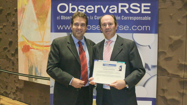 Marcos González, presidente de Corresponsables y de la Fundación Corresponsables; y Aurelio López-Barajas, CEO de SUPER Cuidadores.
