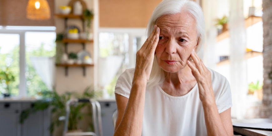 Mujer anciana con Alzhéimer